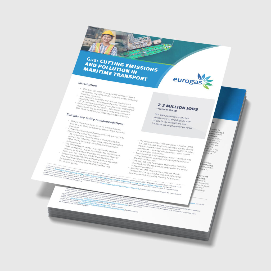 Gas: CUTTING EMISSIONS AND POLLUTION IN MARITIME TRANSPORT