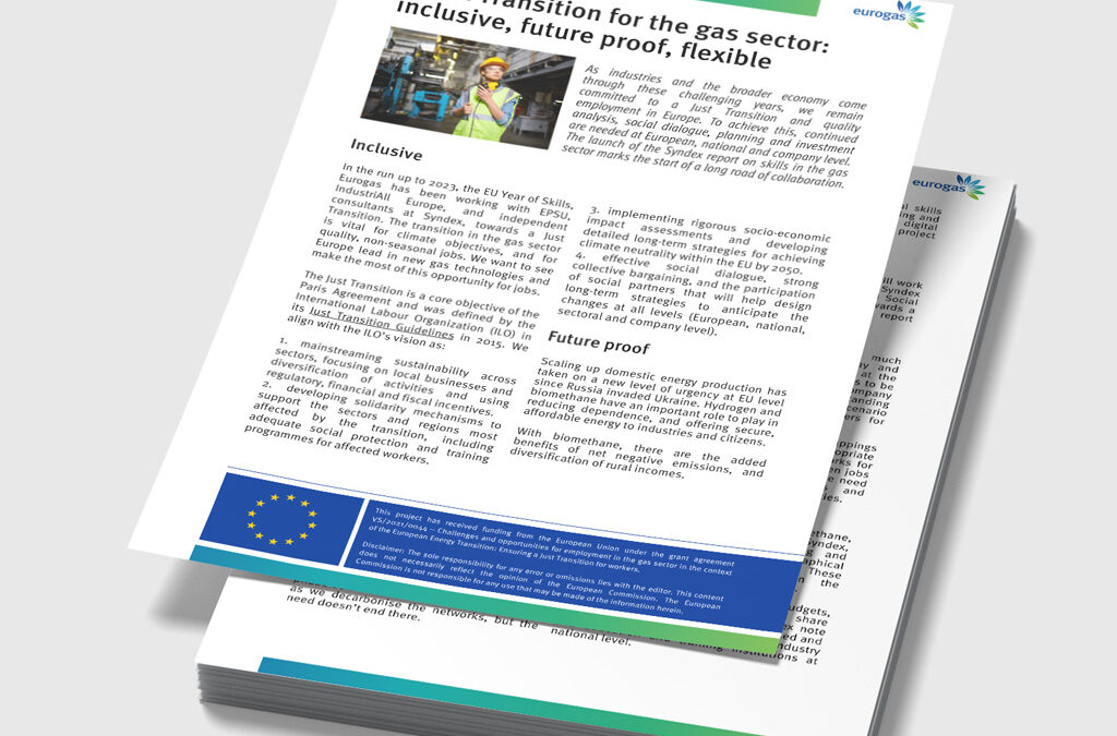 A Just Transition for the gas sector: inclusive, future proof, flexible