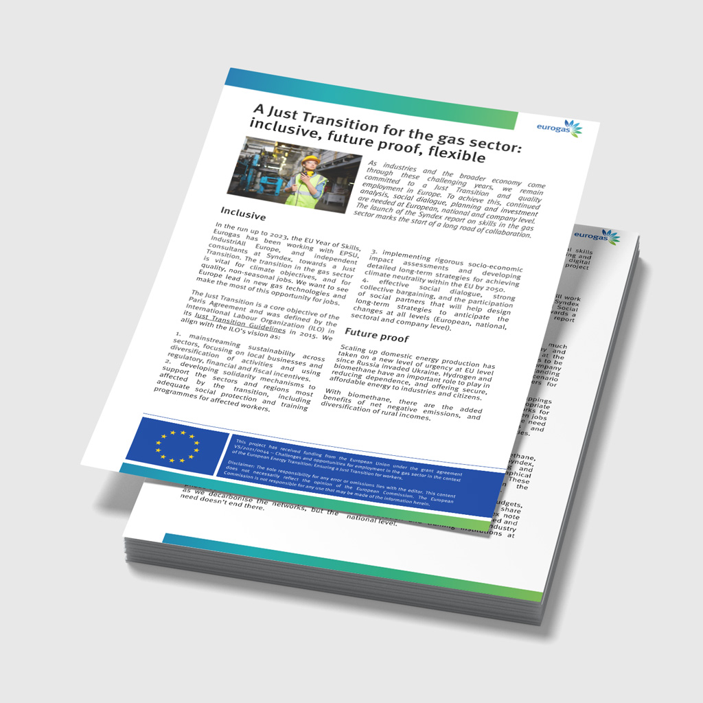 A Just Transition for the gas sector: inclusive, future proof, flexible
