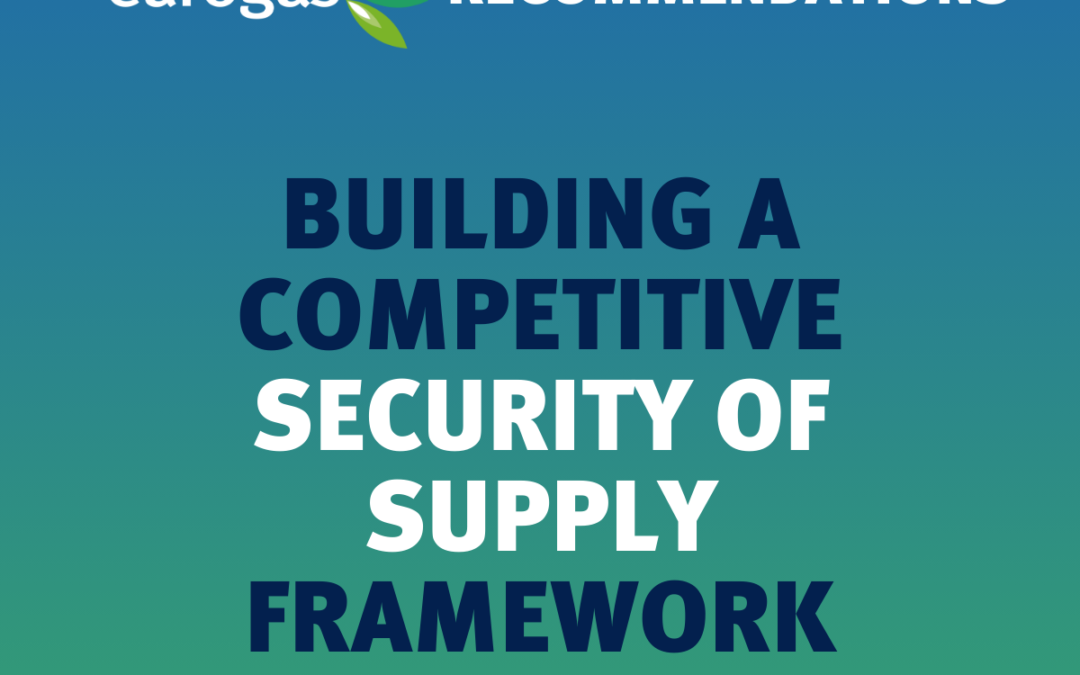 Recommendations for a Competitive European Security of Supply Framework