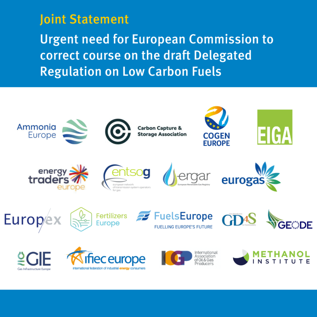Joint statement: Urgent need for European Commission to correct course on the draft Delegated Regulation on Low Carbon Fuels