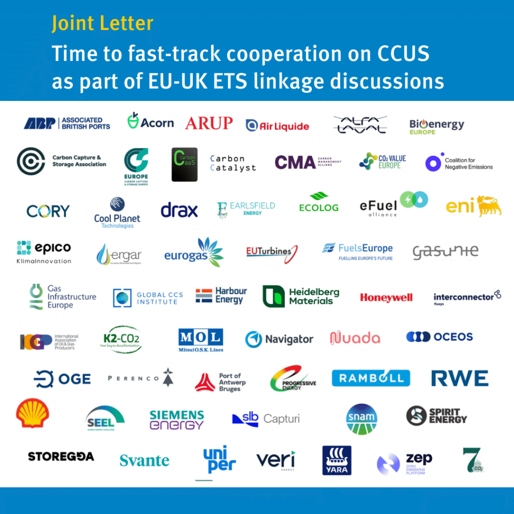 Carbon Capture Utilisation and Storage should be fast-tracked in the EU-UK Emission Trading System linkage discussions