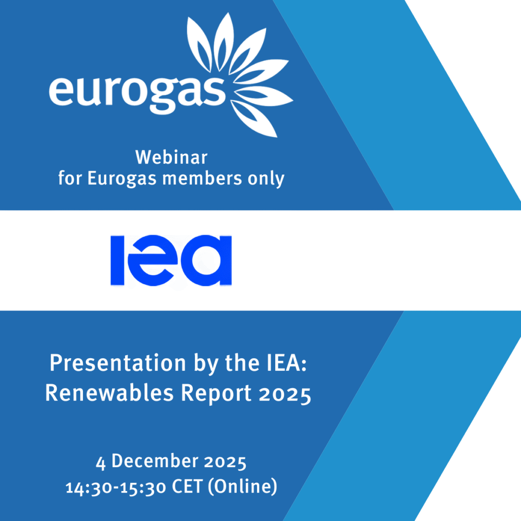 Webinar for Eurogas Members only – Presentation by the IEA