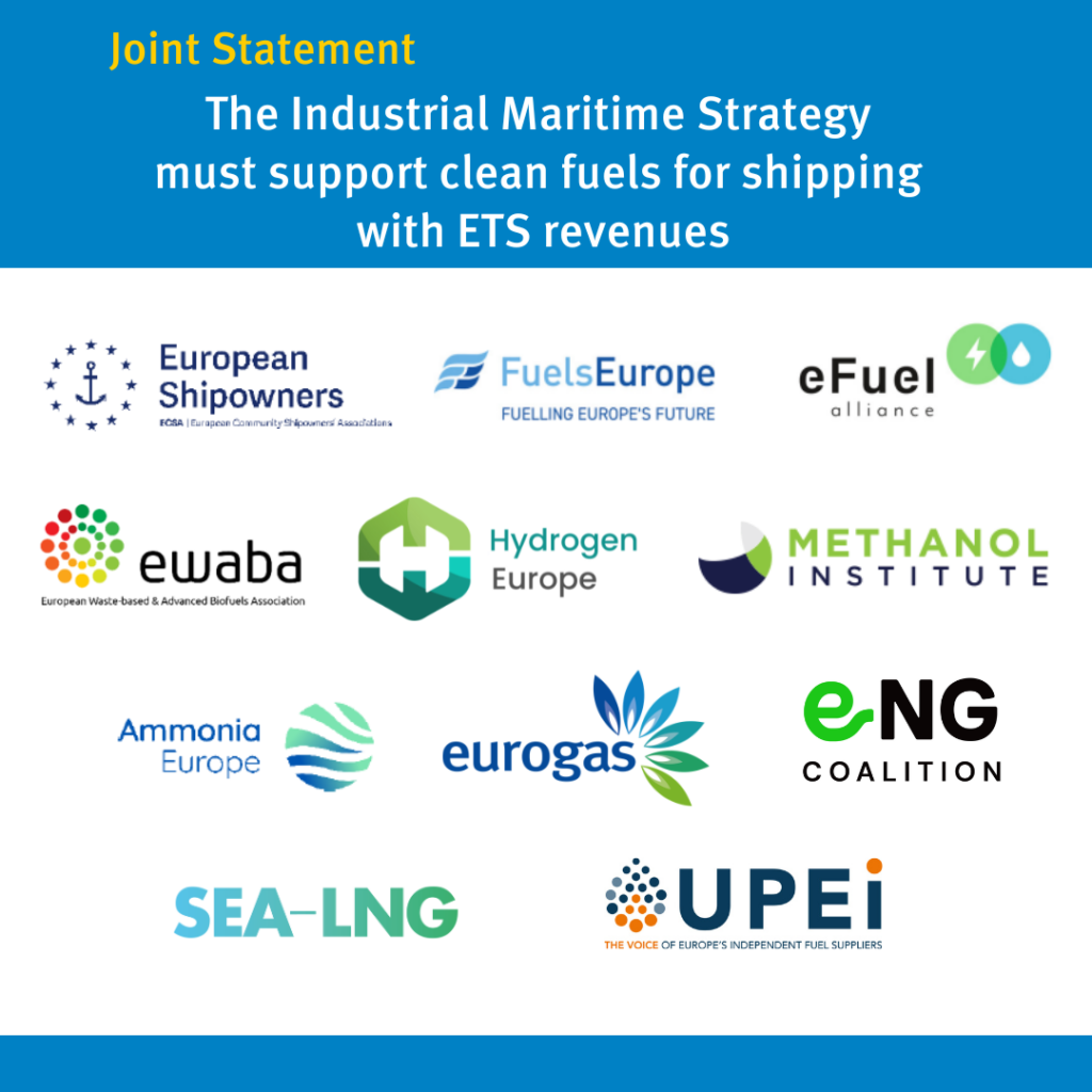The Industrial Maritime Strategy must support clean fuels for shipping with ETS revenues