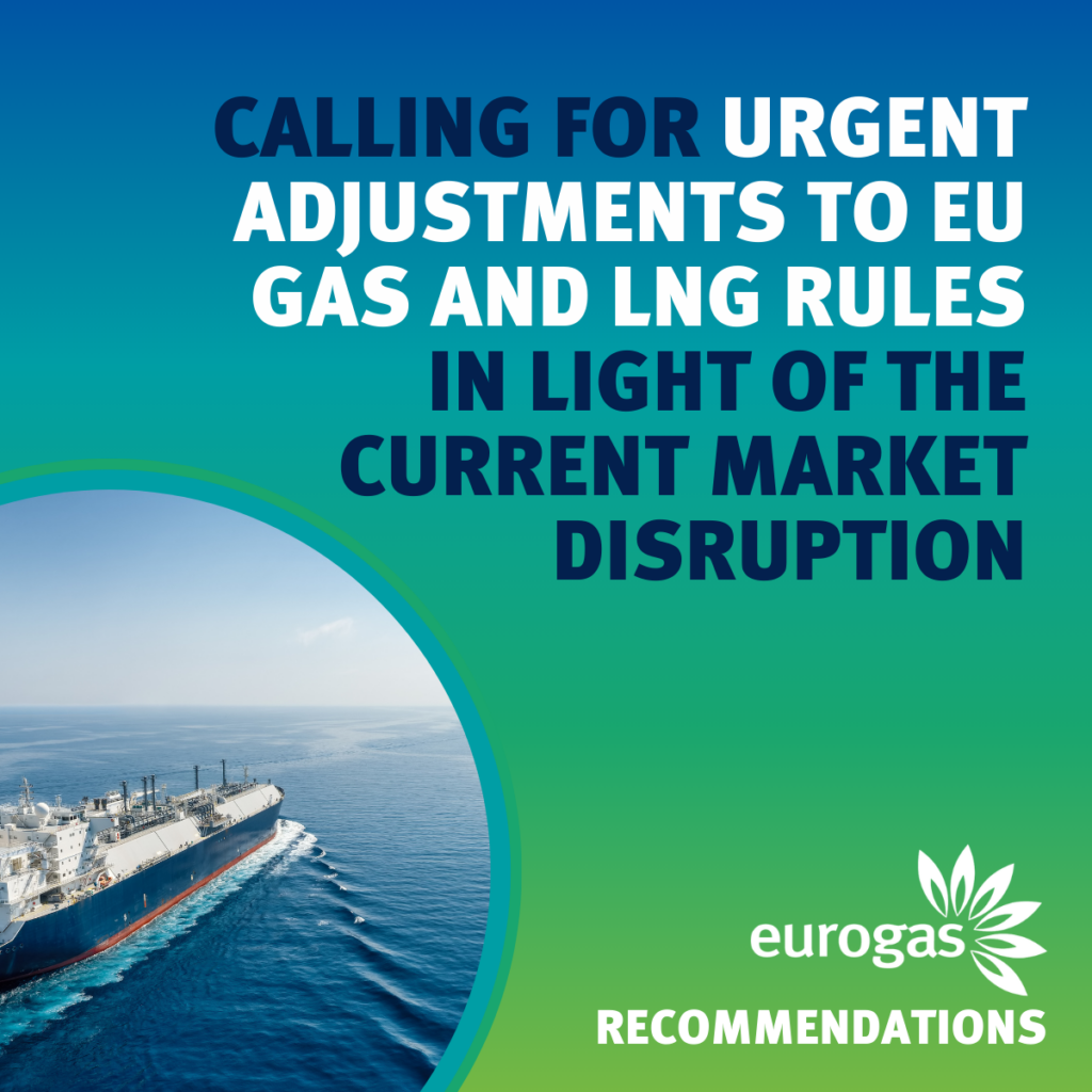 Calling for urgent adjustments to EU gas and LNG rules in light of the current market disruption
