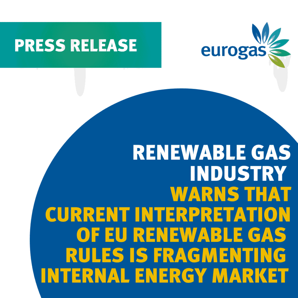 Press Release: Current interpretation of EU renewable gas rules is fragmenting internal energy market, renewable gas industry warns