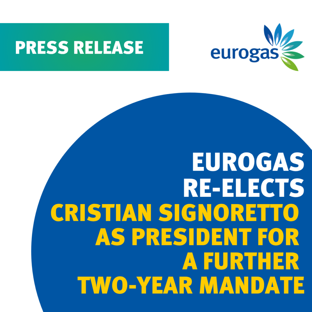 Press release: Eurogas Re-elects Cristian Signoretto as President for a further two-year mandate