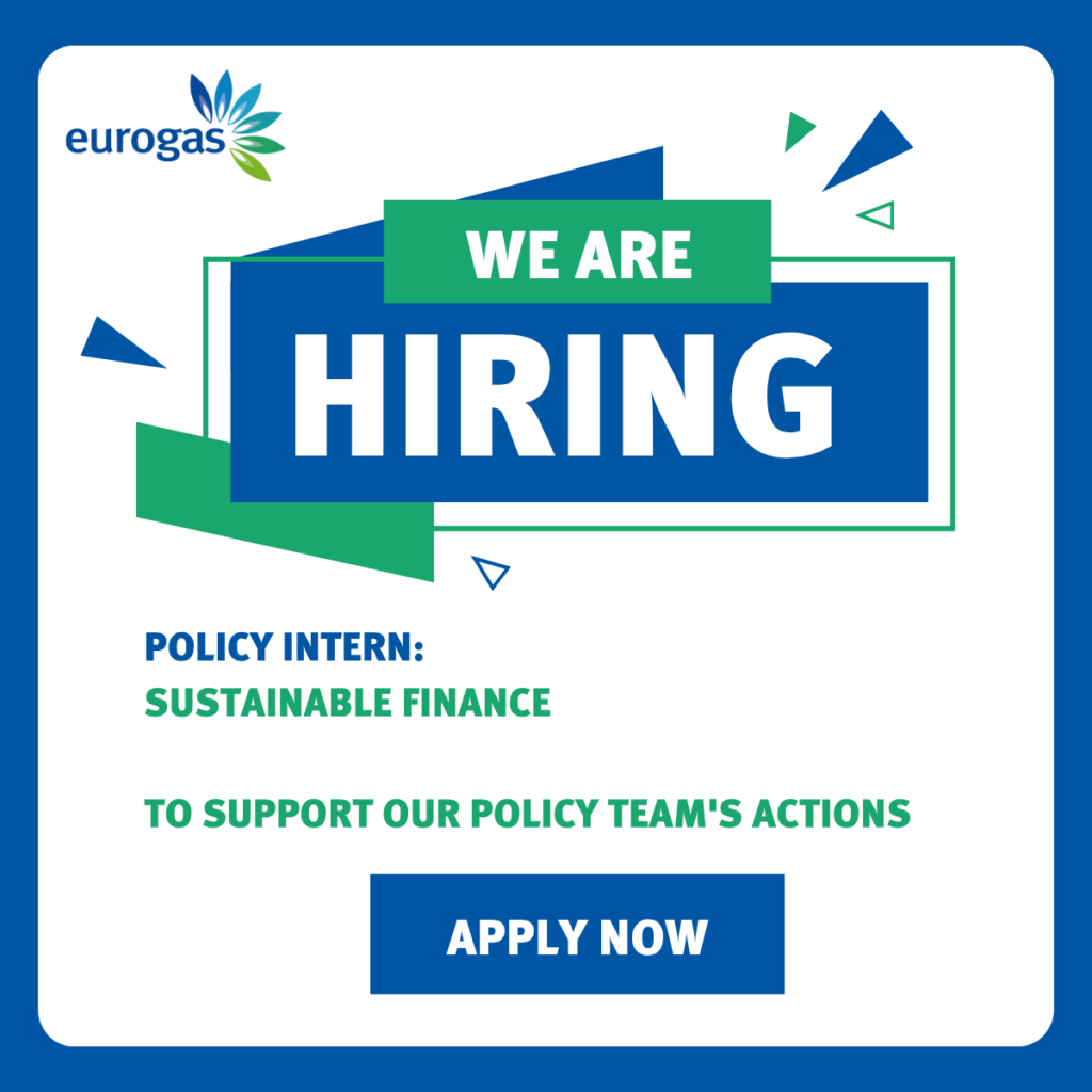 Eurogas is hiring a Policy Intern | Sustainable Finance