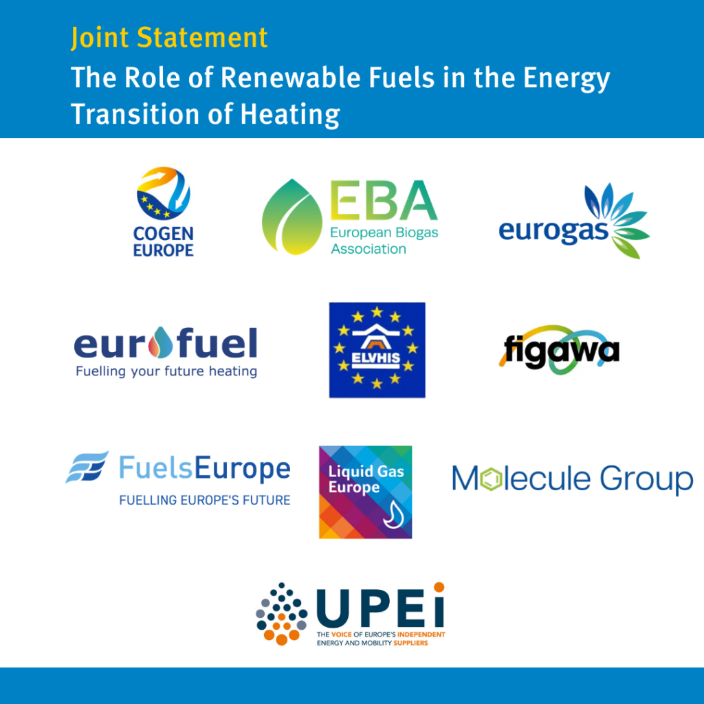 Joint Statement: The Role of Renewable Fuels in the Energy Transition of Heating