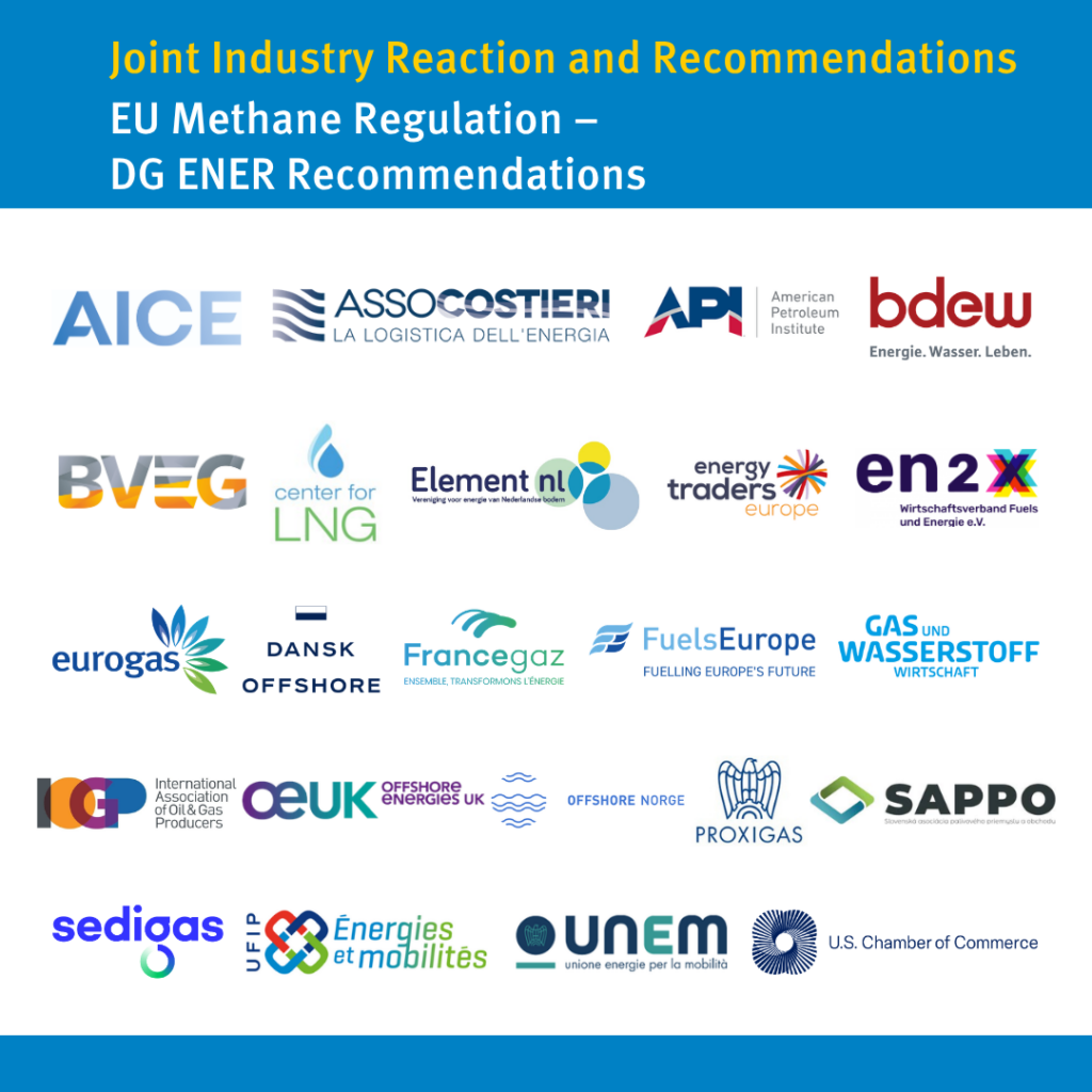 Joint Industry Reaction and Recommendations: EU Methane Regulation – DG ENER Recommendations